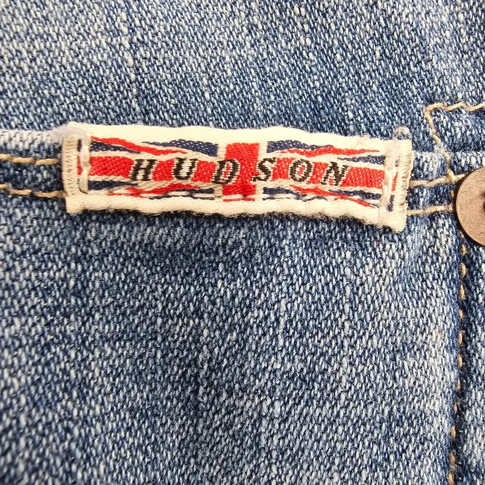 Hudson Byron Straight Leg Mens Blue Jeans‎ Button Fly NM255ZAH Size 34